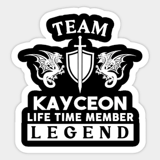 Kayceon Name T Shirt - Kayceon Life Time Member Legend Gift Item Tee Sticker